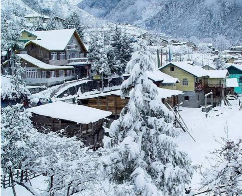 Traditional homes in Lachen village, North Sikkim